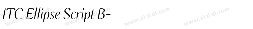 ITC Ellipse Script B字体转换 ITC Ellipse Script B字体转换